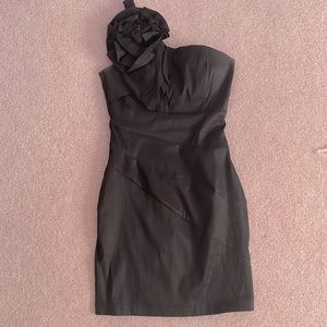 Black Daisy mini dress